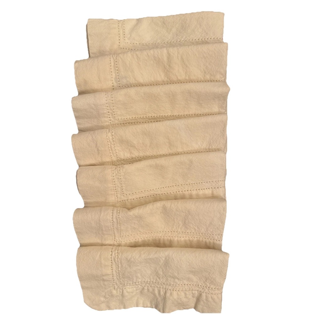Vintage MHC Metro Hotel Collection Table Napkins Embroidered 17x16.5" Set Of 7